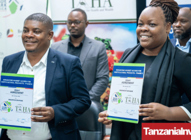 TAHA Chief Development Manager, Mr. Anthony Chamanga, and TradeMark Africa’s Regional Director for East and Central Africa, Ms. Monica Hangi