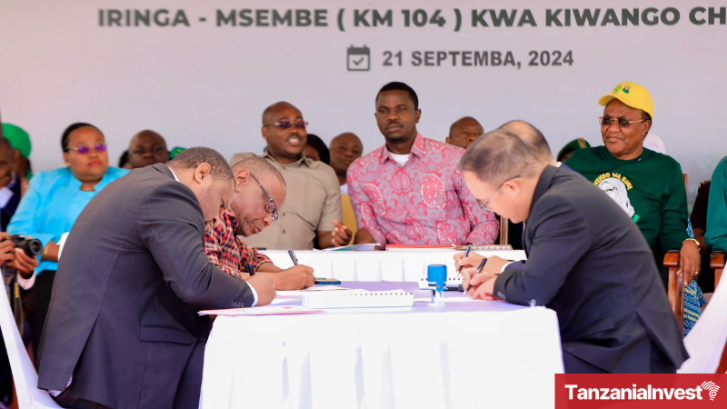 Construction agreement for the Iringa-Msembe road