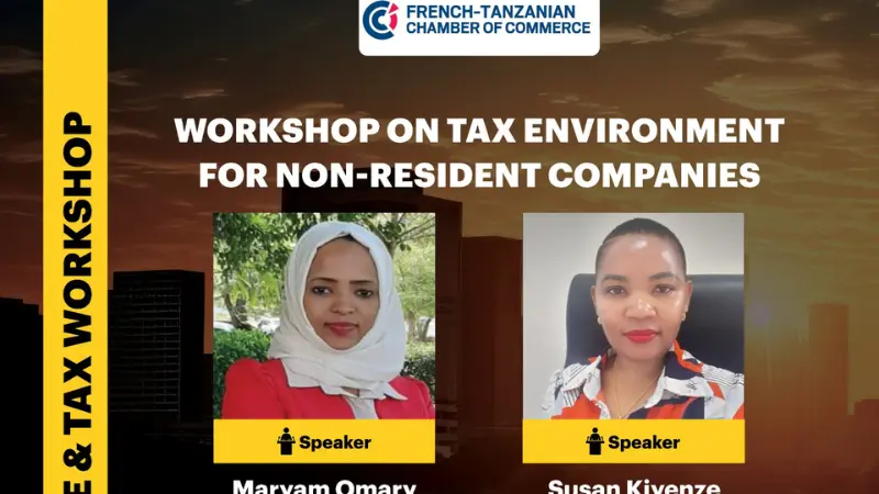 French Tanzania Chamber of Commerce Tax workshop for Non Residents poster