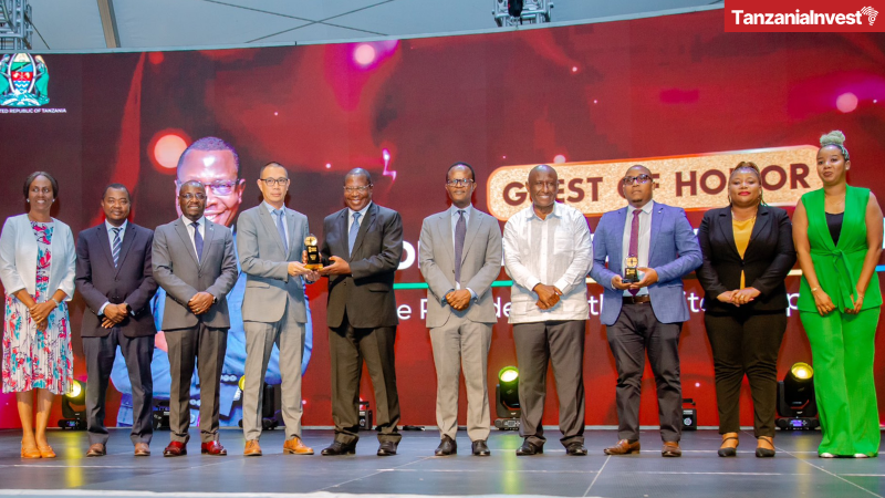 Tanzania Cigarette Company receiving an award at the 18th PMAYA Awards