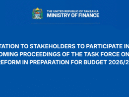 Tanzania Tax Task Force Budget 2026-2027 Invite