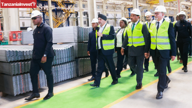 Tanzania Prime Minister Mwigulu Nchemba Lodhia steel sheet manufacturing plant