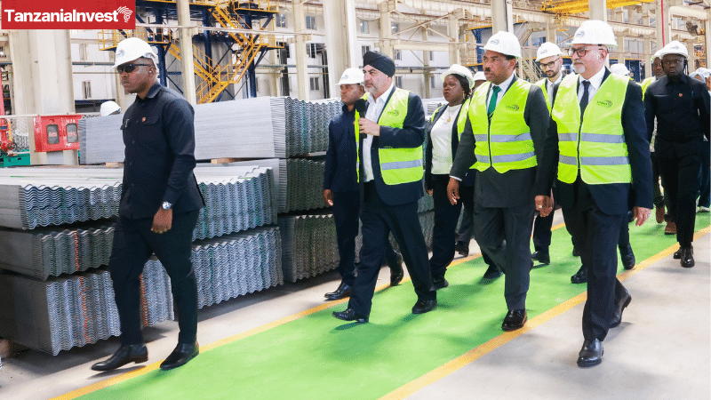 Tanzania Prime Minister Mwigulu Nchemba Lodhia steel sheet manufacturing plant
