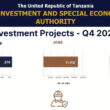 Tanzania TISEZA Investments Projects Q4 2025 October-Dicember