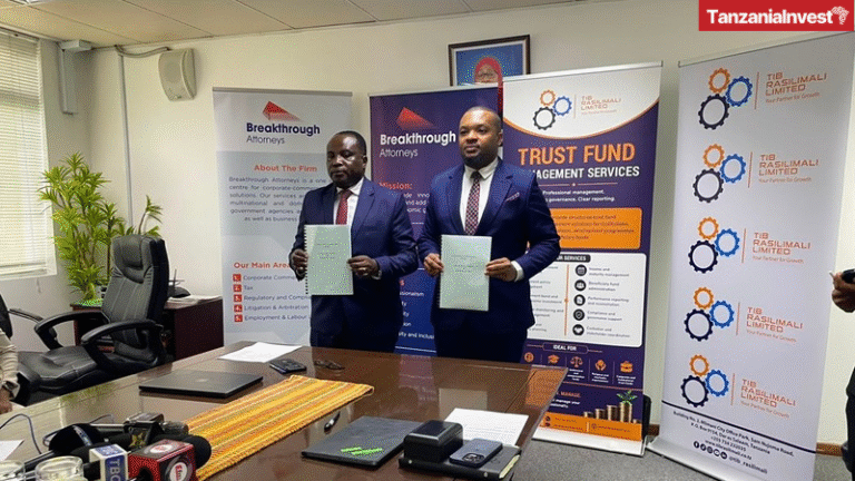 Vintan Mbiro Breakthrough Attorneys Brighton Kinemo TIB Rasilimali Signing MOU
