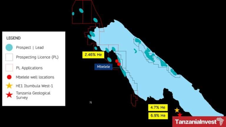 North Rukwa Project helium licence map, Tanzania