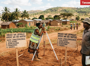 Tanzania land survey developed areas