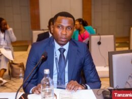 Deputy Finance Minister Laurent Luswetula speaks at the High-Level Ministerial Forum on healthcare investment in Nairobi