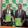 EADB Acting Director General Benard Mono and TADB Managing Director Frank Nyabundege at the signing of the TZS 50 billion financing facility