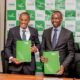 EADB Acting Director General Benard Mono and TADB Managing Director Frank Nyabundege at the signing of the TZS 50 billion financing facility